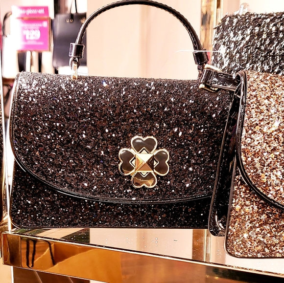 KATE SPADE MINI TOP HANDLE CROSSBDY ODETTE GLITTER - Picture 4 of 8